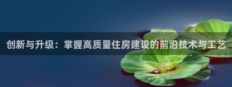 安信娱乐12登录地址：创新与升级：掌握高质量住房建设的前沿技术与工艺