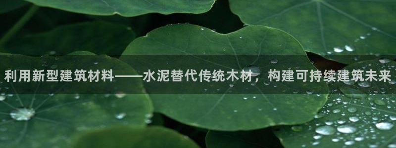 安信12是正规平台吗：利用新型建筑材料——水泥替代传统木材，构建可持续建筑未来