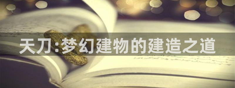 安信12是正规平台吗：天刀:梦幻建物的建造之道