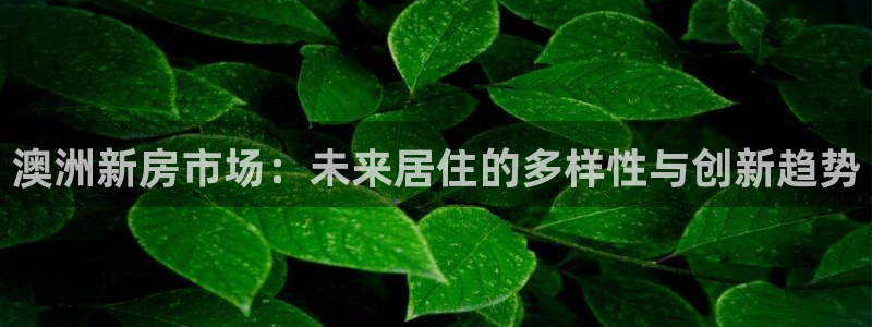 安信12包赔：澳洲新房市场：未来居住的多样性与创新趋势