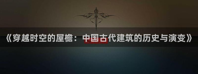 安信12级粉丝团福利：《穿越时空的屋檐：中国古代建筑的历史与演变》